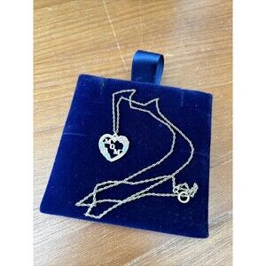 14k Gold Filled Heart MOM Pendant Chain Necklace 18”